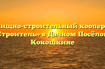 Жилищно-строительный кооператив «Строитель» в Дачном Посёлоке Кокошкине