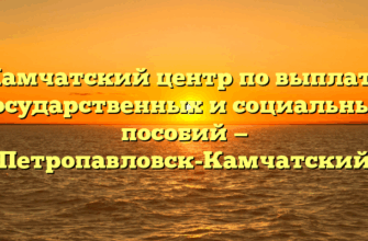 Камчатский центр по выплате государственных и социальных пособий — Петропавловск-Камчатский