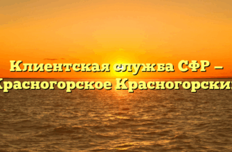 Клиентская служба СФР — Красногорское Красногорский