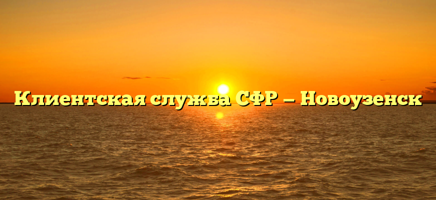 Клиентская служба СФР — Новоузенск