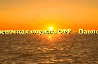 Клиентская служба СФР — Павловка