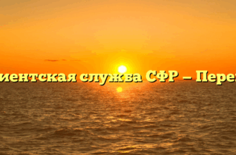 Клиентская служба СФР — Перевоз