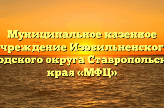 Муниципальное казенное учреждение Изобильненского городского округа Ставропольского края «МФЦ»