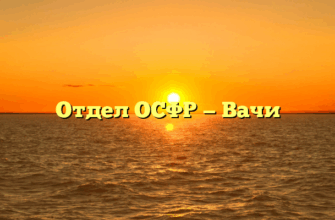 Отдел ОСФР — Вачи