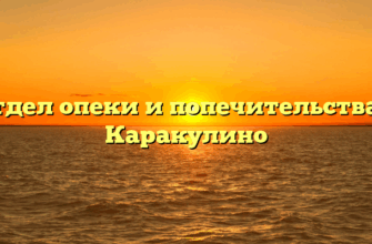 Отдел опеки и попечительства — Каракулино