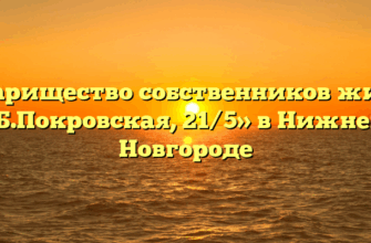 Товарищество собственников жилья «Б.Покровская, 21/5» в Нижнем Новгороде