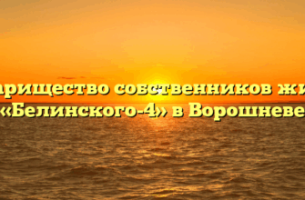 Товарищество собственников жилья «Белинского-4» в Ворошневе
