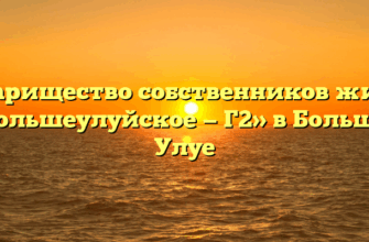 Товарищество собственников жилья «Большеулуйское — Г2» в Большое Улуе