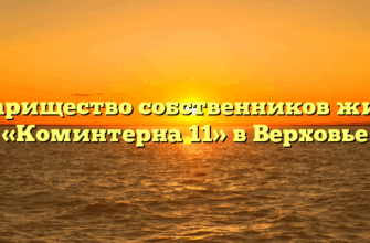 Товарищество собственников жилья «Коминтерна 11» в Верховье