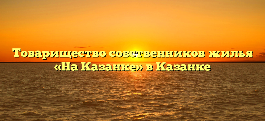 Товарищество собственников жилья «На Казанке» в Казанке