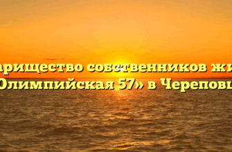 Товарищество собственников жилья «Олимпийская 57» в Череповце