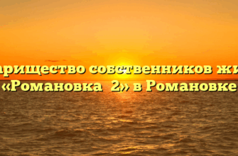 Товарищество собственников жилья «Романовка №2» в Романовке