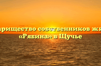 Товарищество собственников жилья «Рябина» в Щучье