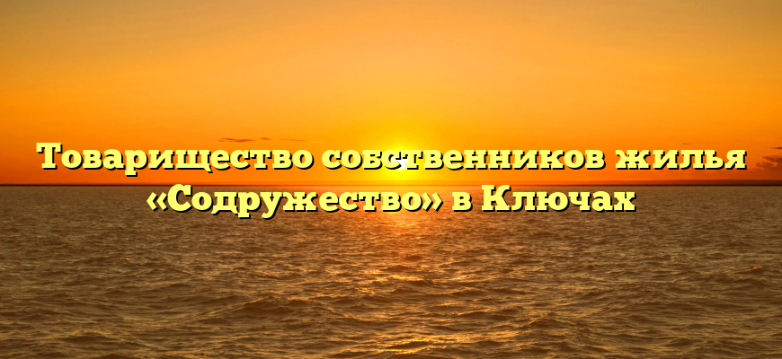 Товарищество собственников жилья «Содружество» в Ключах