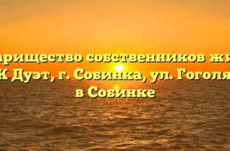 Товарищество собственников жилья «ТСЖ Дуэт, г. Собинка, ул. Гоголя, д.1» в Собинке