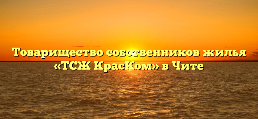 Товарищество собственников жилья «ТСЖ КрасКом» в Чите