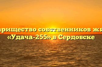 Товарищество собственников жилья «Удача-255» в Сердобске