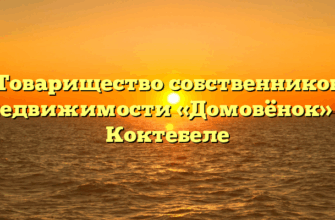 Товарищество собственников недвижимости «Домовёнок» в Коктебеле