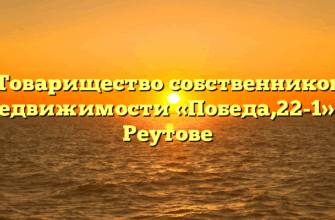 Товарищество собственников недвижимости «Победа,22-1» в Реутове