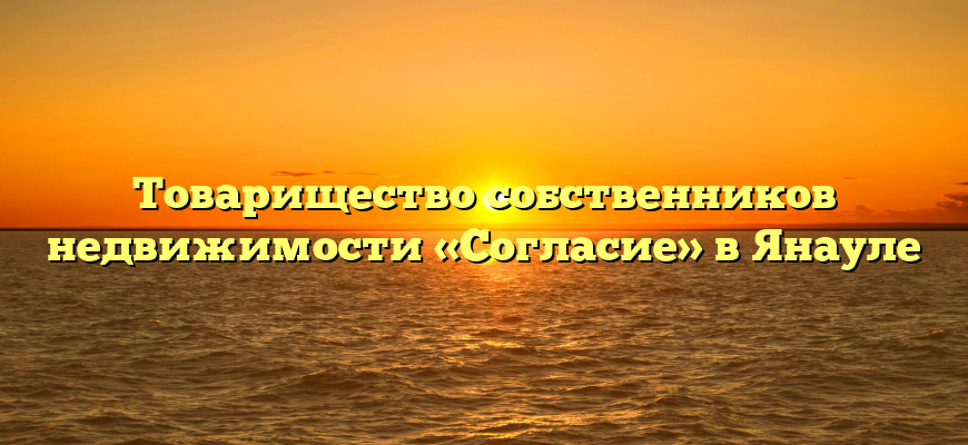 Товарищество собственников недвижимости «Согласие» в Янауле