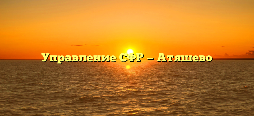 Управление СФР — Атяшево