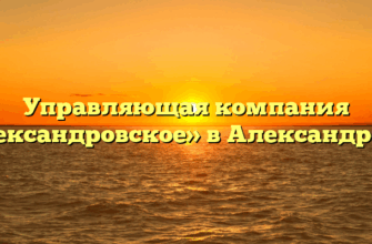 Управляющая компания «Александровское» в Александровке