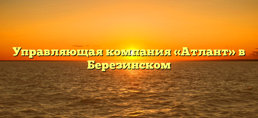 Управляющая компания «Атлант» в Березинском