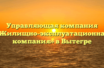 Управляющая компания «Жилищно-эксплуатационная компания» в Вытегре