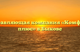 Управляющая компания «Комфорт плюс» в Быкове