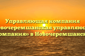 Управляющая компания «Новочеремшанская управляющая компания» в Новочеремшанске