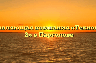 Управляющая компания «Технопарк №2» в Парголове