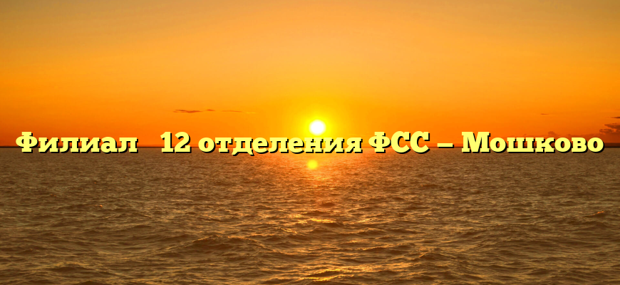 Филиал № 12 отделения ФСС — Мошково