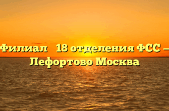 Филиал № 18 отделения ФСС — Лефортово Москва