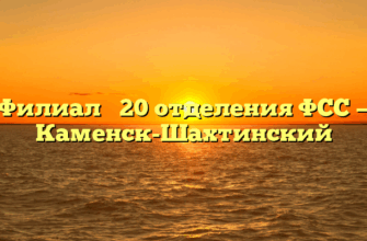 Филиал № 20 отделения ФСС — Каменск-Шахтинский