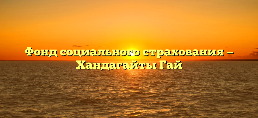 Фонд социального страхования — Хандагайты Гай