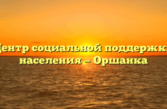 Центр социальной поддержки населения — Оршанка