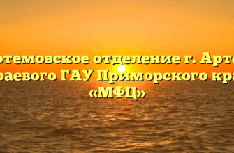 Артемовское отделение г. Артем краевого ГАУ Приморского края «МФЦ»