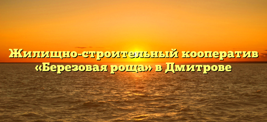 Жилищно-строительный кооператив «Березовая роща» в Дмитрове
