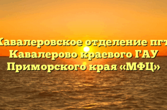 Кавалеровское отделение пгт. Кавалерово краевого ГАУ Приморского края «МФЦ»