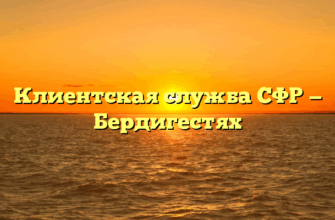 Клиентская служба СФР — Бердигестях