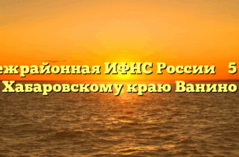 Межрайонная ИФНС России № 5 по Хабаровскому краю Ванино