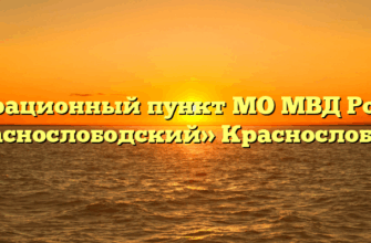 Миграционный пункт МО МВД России «Краснослободский» Краснослободск
