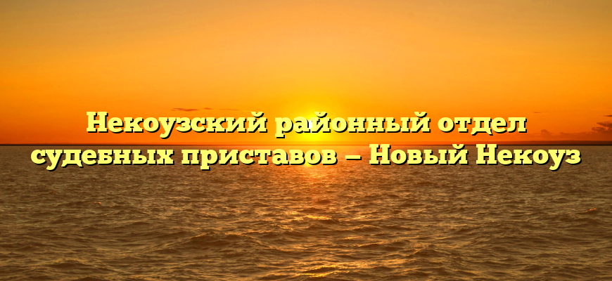 Некоузский районный отдел судебных приставов — Новый Некоуз