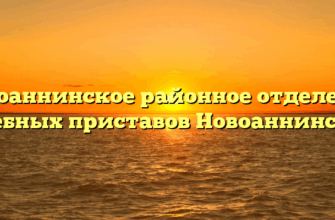 Новоаннинское районное отделение судебных приставов Новоаннинский