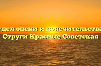 Отдел опеки и попечительства — Струги Красные Советская