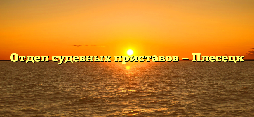 Отдел судебных приставов — Плесецк