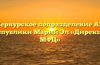 Сернурское подразделение АУ Республики Марий Эл «Дирекция МФЦ»