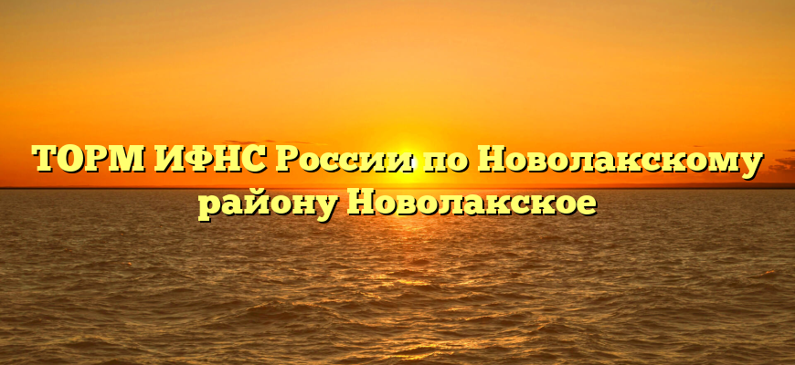 ТОРМ ИФНС России по Новолакскому району Новолакское
