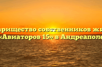 Товарищество собственников жилья «Авиаторов 15» в Андреаполе