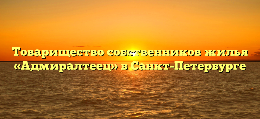 Товарищество собственников жилья «Адмиралтеец» в Санкт-Петербурге